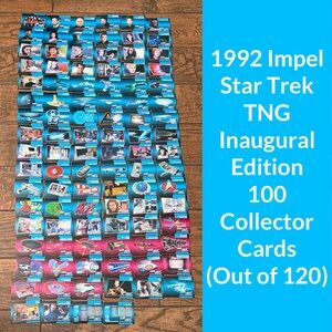 1992 Impel Star Trek TNG Inaugural Edition 100 Collector Cards (Out of 120 Set)